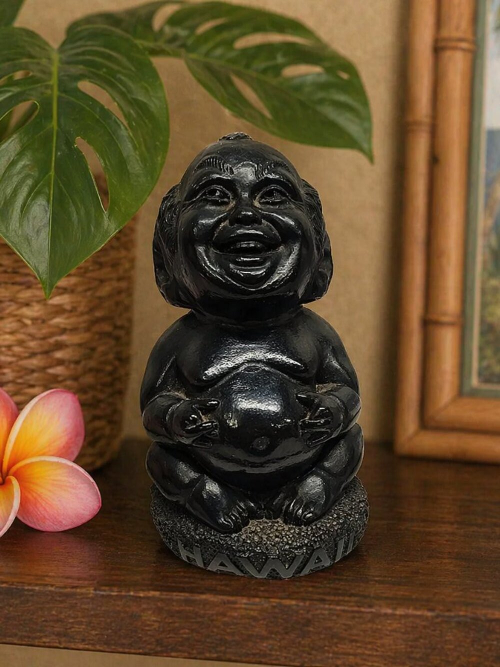 Vintage Coco Joe’s Lucky Menehune Lava Figurine Hawaii Good Luck Charm MCM 1960s